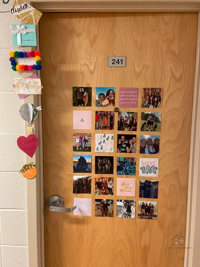 50 Amazing College Dorm Room Ideas For Guys on a Budget 46 Personalized Door Sign