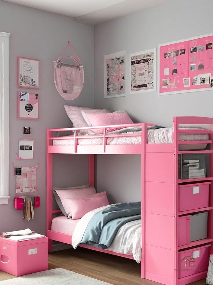 45 Brilliant Pink Dorm Room Ideas to Copy Right Now 47 Pink Wall-Mounted Bud Vases