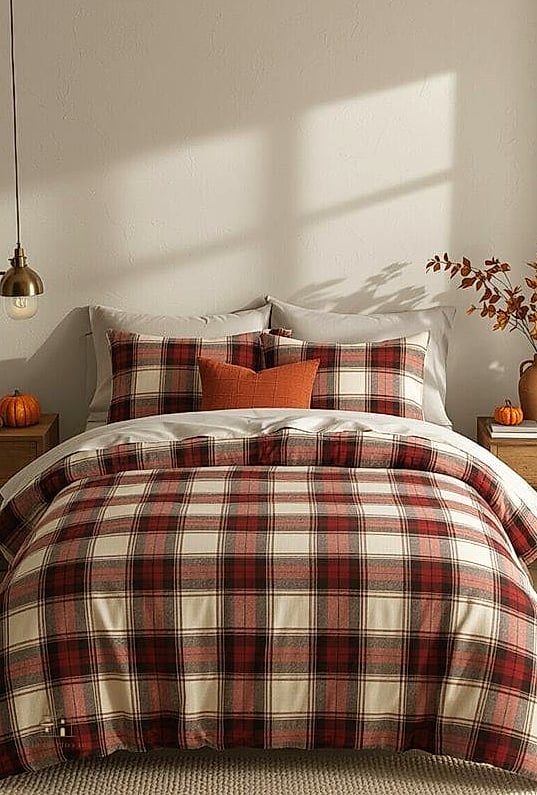 35 Stunning Fall Bedding You'll Absolutely Love 6 Plaid Flannel Duvet Covers