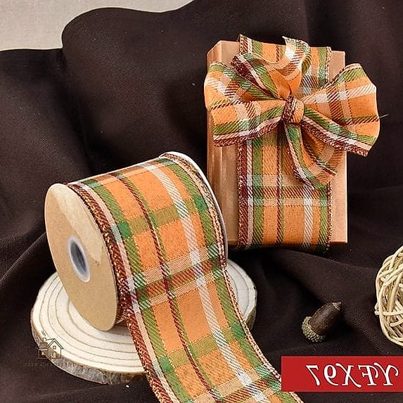 30 Dreamy Fall Hutch Decor Ideas to Try This Season 22 Plaid Ribbon Accents