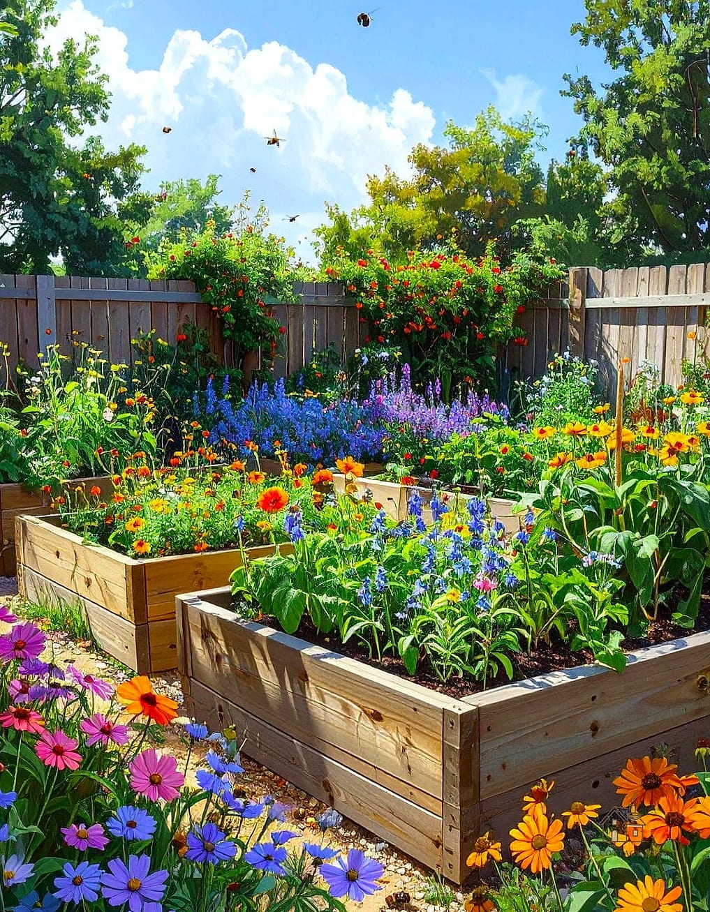 50 Clever Vegetable Garden Ideas for Every Style 33 Pollinator-Friendly Veggie Patch