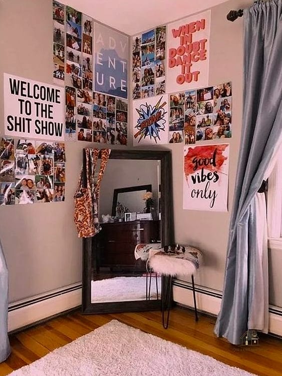 50 Amazing College Dorm Room Ideas For Guys on a Budget 31 Poster Frame Instead of Tape