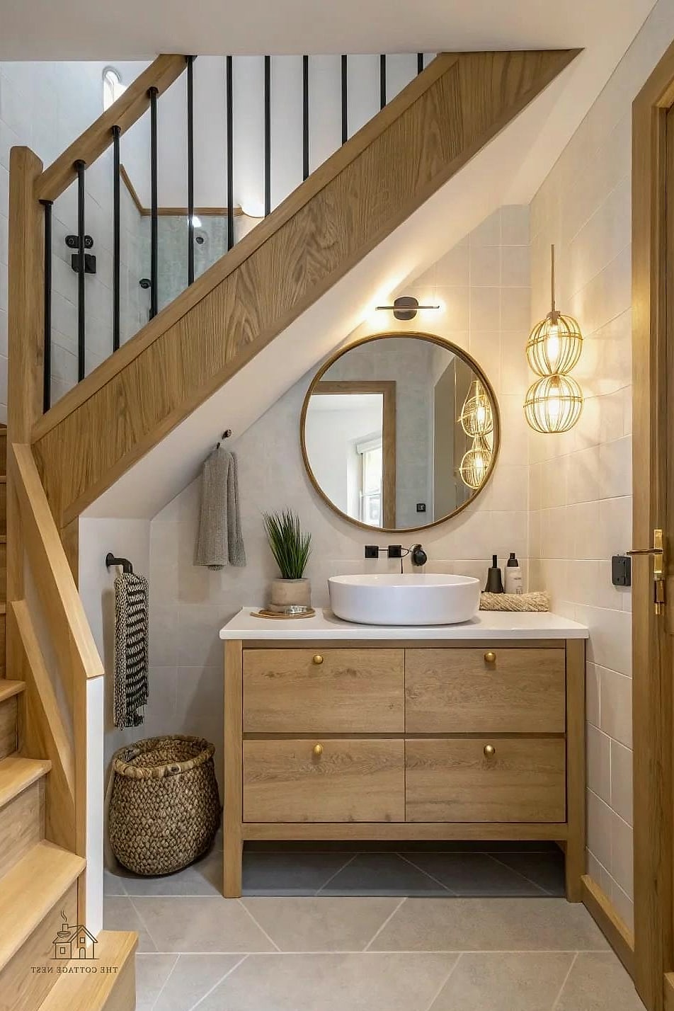 25 Chic Under Stairs Nook Ideas for a Beautiful Home 17 Powder Room Conversion