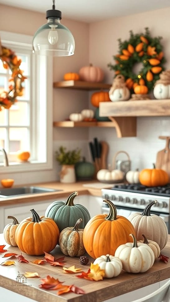 30 Stunning Fall Kitchen Decor Ideas That'll Make You Want to Cook All Season 12 Pumpkins in Unexpected Colors
