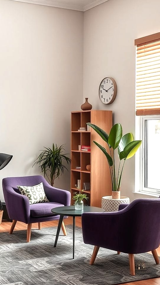 40 Amazing Purple Dorm Room Ideas on a Budget 18 Purple Accent Chair for a Cozy Reading Nook