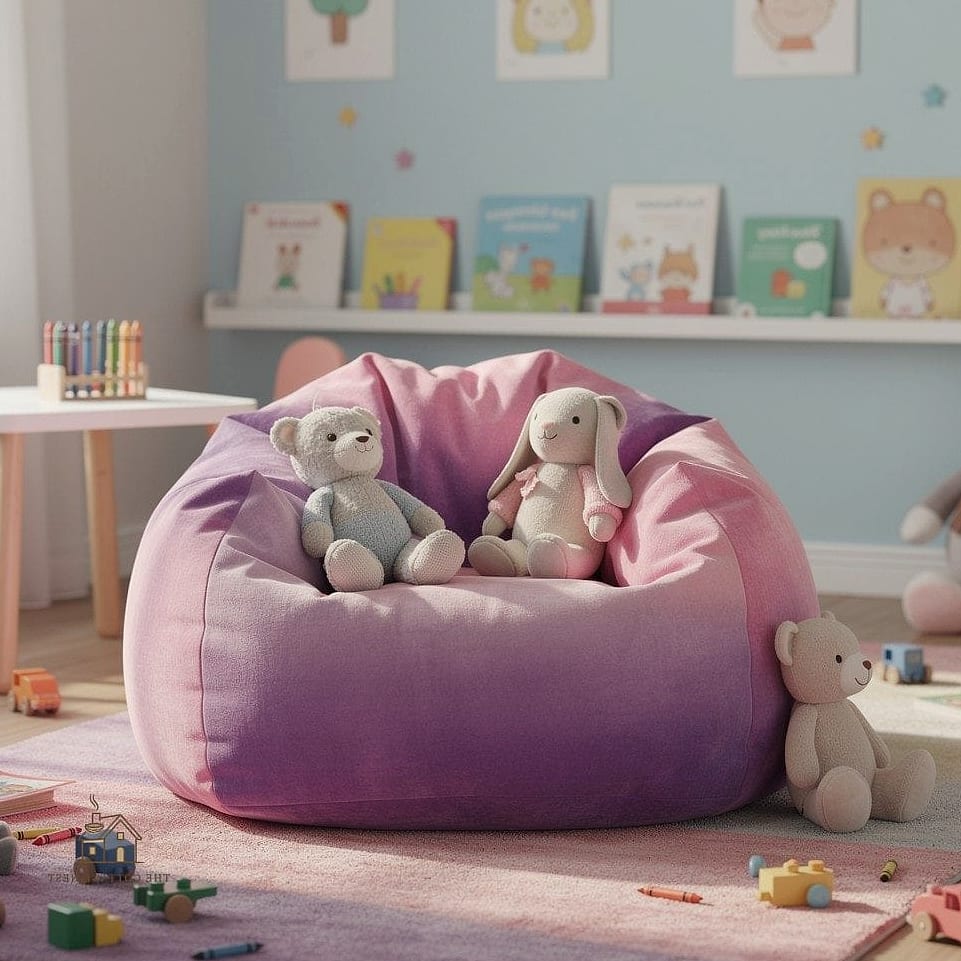 40 Amazing Purple Dorm Room Ideas on a Budget 22 Purple Bean Bag Chair for Extra Seating
