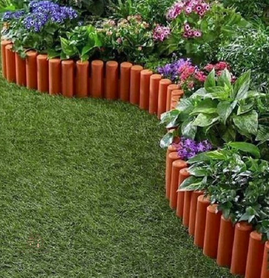50 Beautiful Garden Border Ideas to Transform Your Space 32 PVC Border Edging