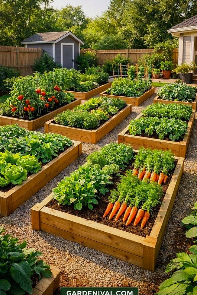 50 Clever Vegetable Garden Ideas for Every Style 2 Raised Bed Rows