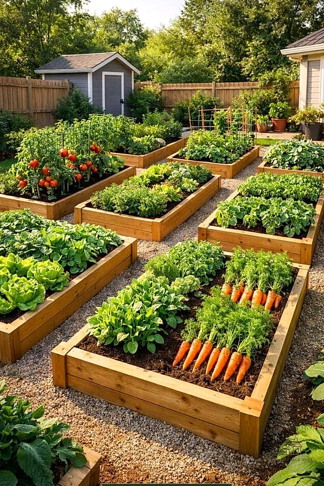 50 Clever Vegetable Garden Ideas for Every Style 32 Raised Bed Color Block Garden