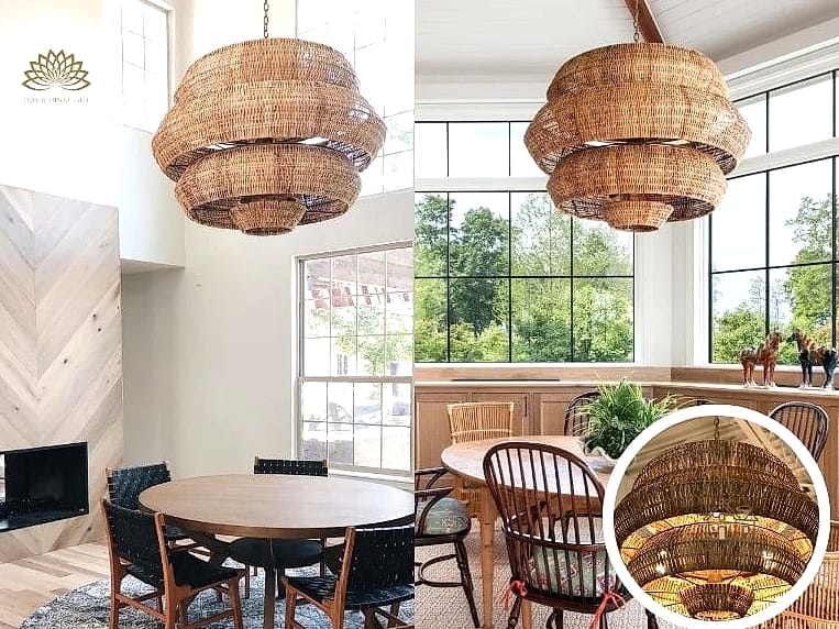 40 Cozy Boho Dining Room Decor Ideas Worth Pinning 2 Rattan Pendant Lighting