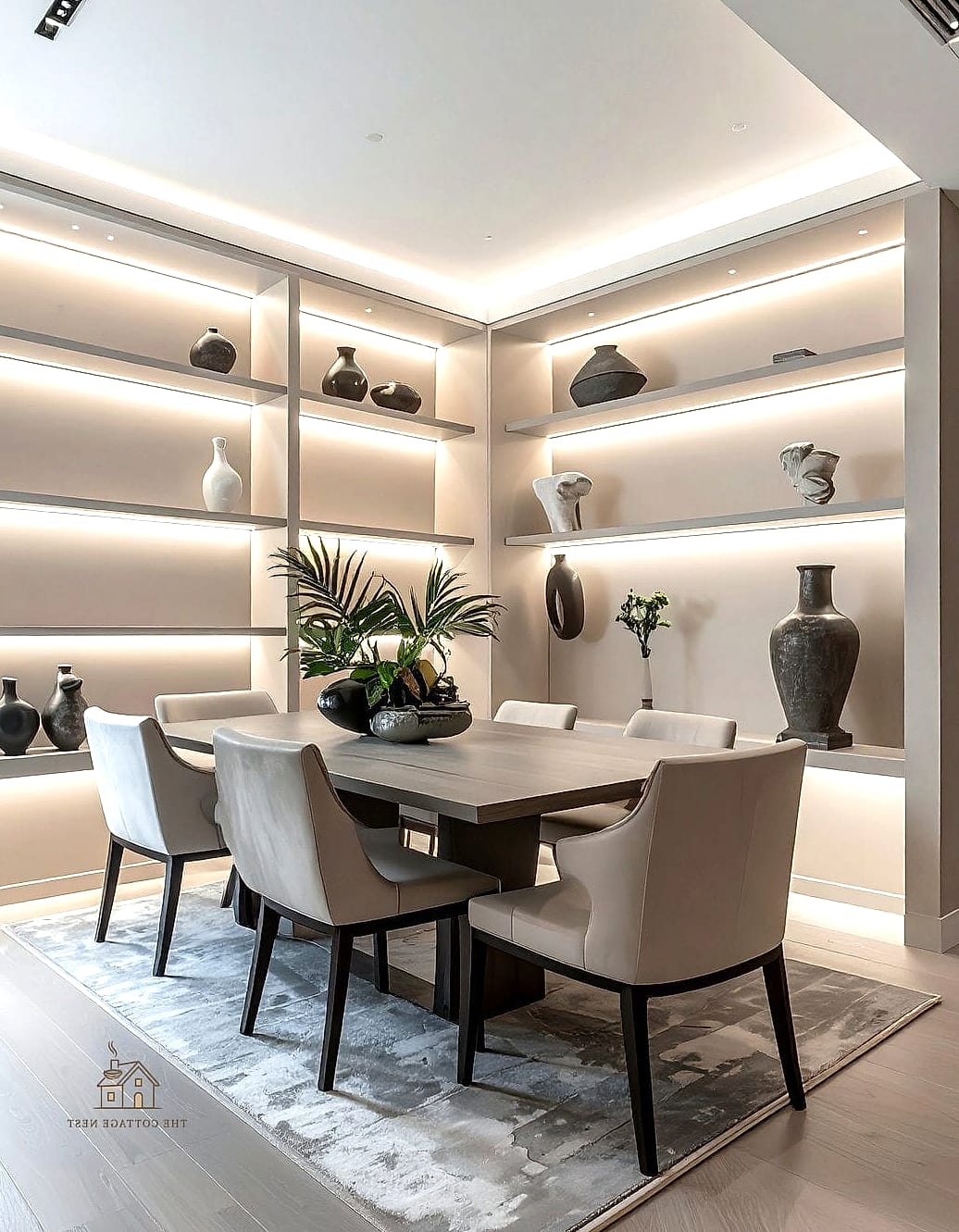 50 Amazing Dining Room Built In Ideas on a Budget 38 Recessed Shelving Between Studs