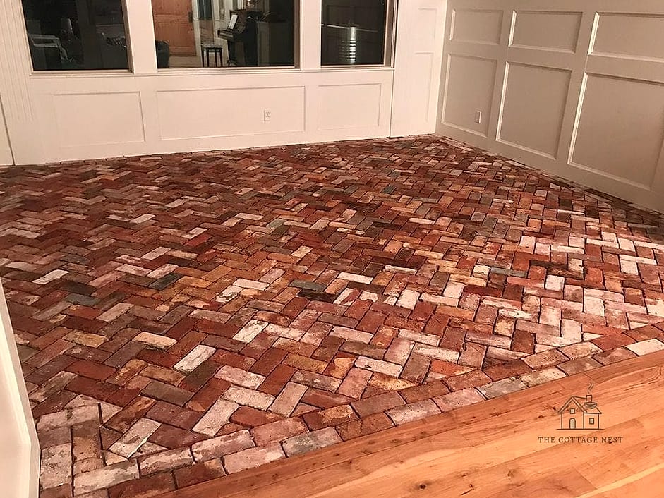 35 Chic Garage Floor Ideas for a Beautiful Home 13 Reclaimed Brick Flooring