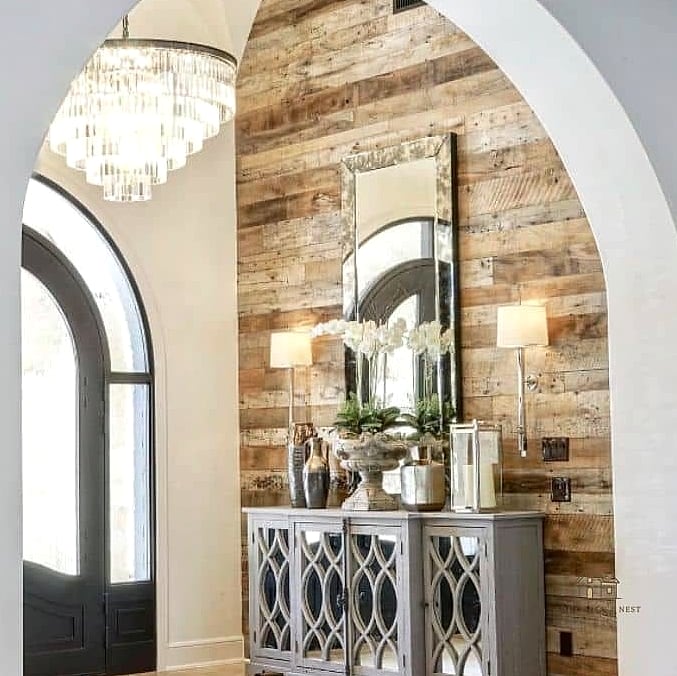 35 Stunning Entryway Accent Wall Ideas You'll Absolutely Love 8 Reclaimed Wood Paneling