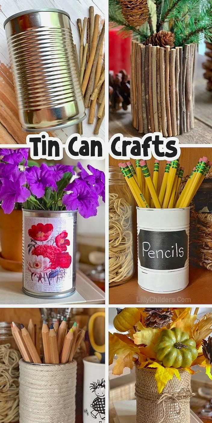 Recycled Tin Can Planters