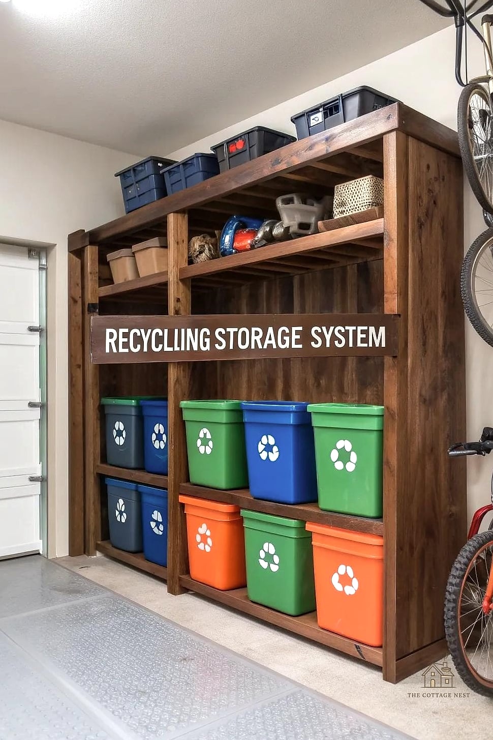 45 Stunning Garage Organization Ideas You'll Absolutely Love 19 Recycling and Trash Bin Station