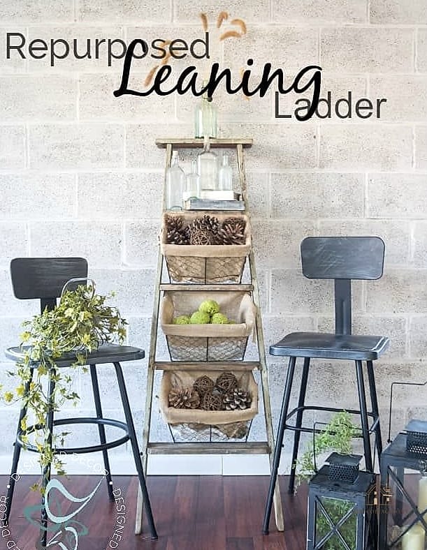 Repurposed Ladder Bike Rack