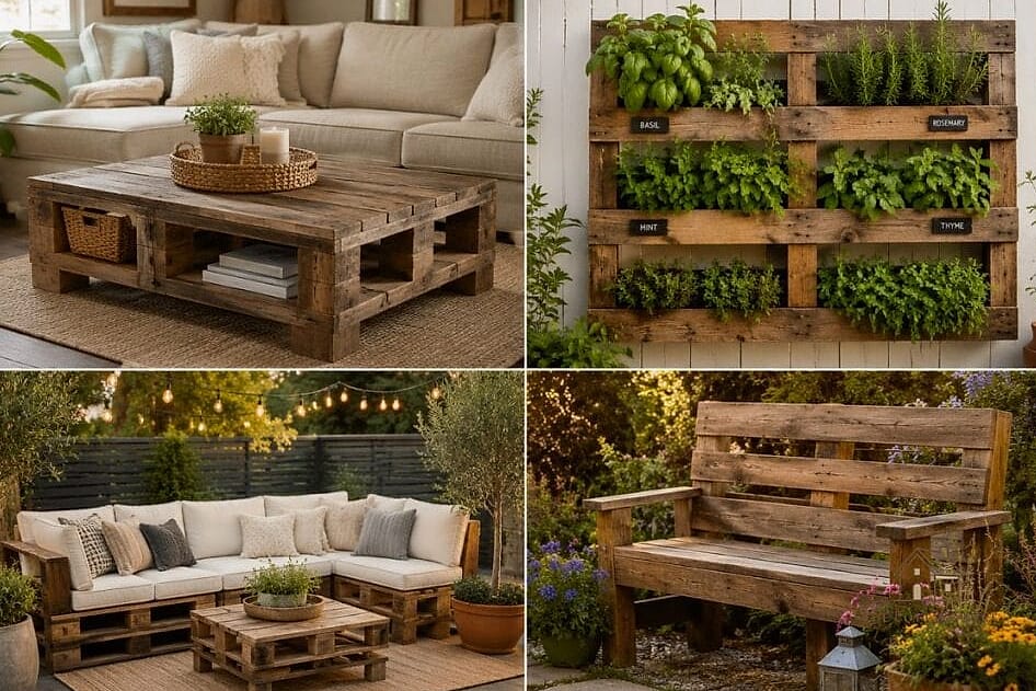 Repurposed Pallet Planters