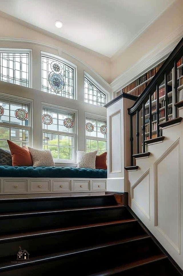50 Clever Stairs Wall Decor Ideas for Every Style 28 Repurposed Window Frames as Wall Art