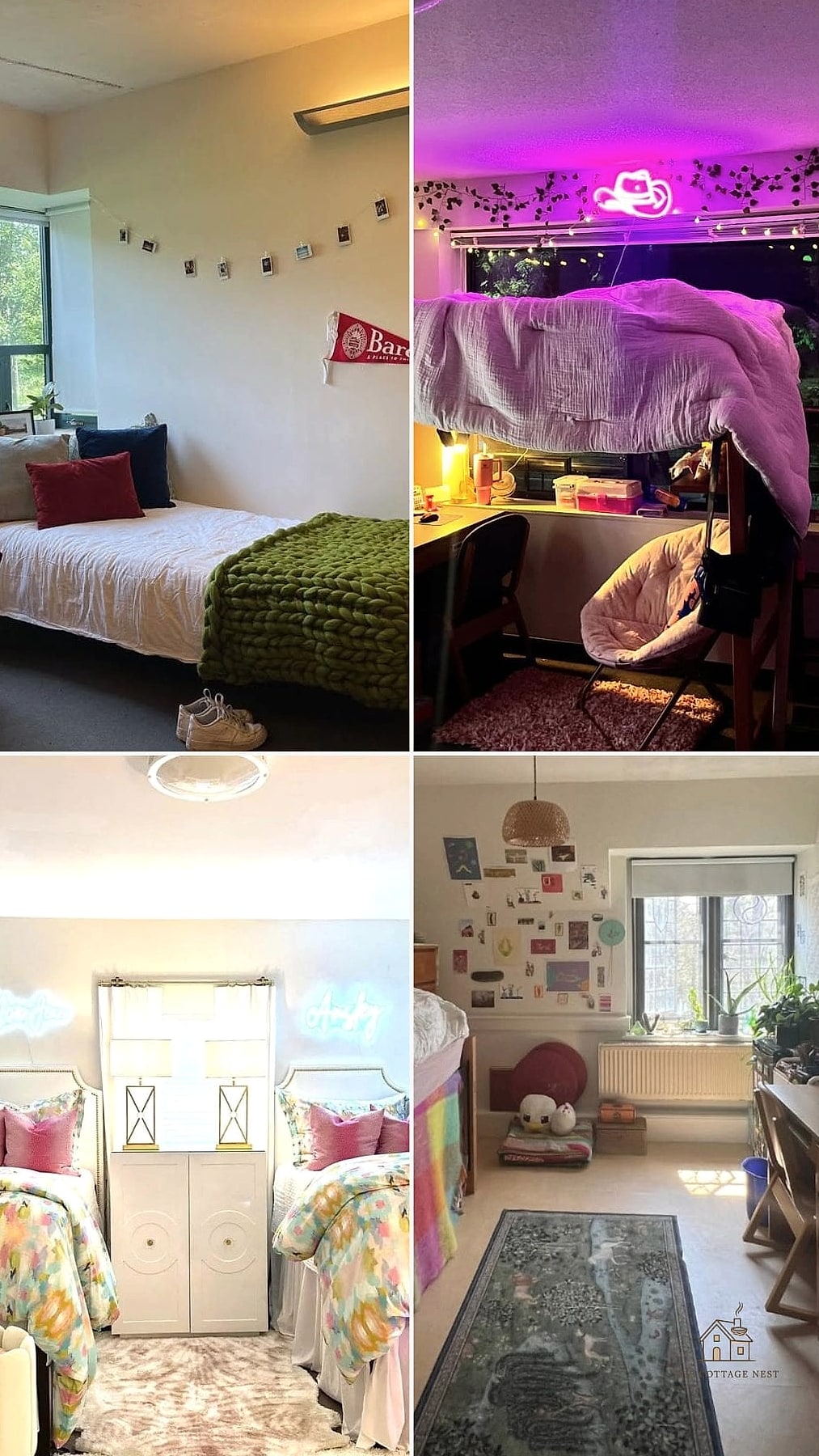 50 Amazing College Dorm Room Ideas on a Budget 50 Reusable Static Window Clings