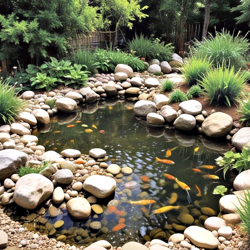 Rock Garden Around a Pond