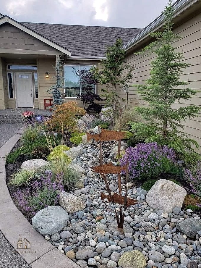 Rock Garden Entryway Accent