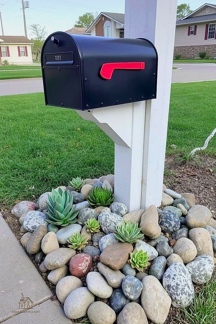 Rock Garden Mailbox Landscaping