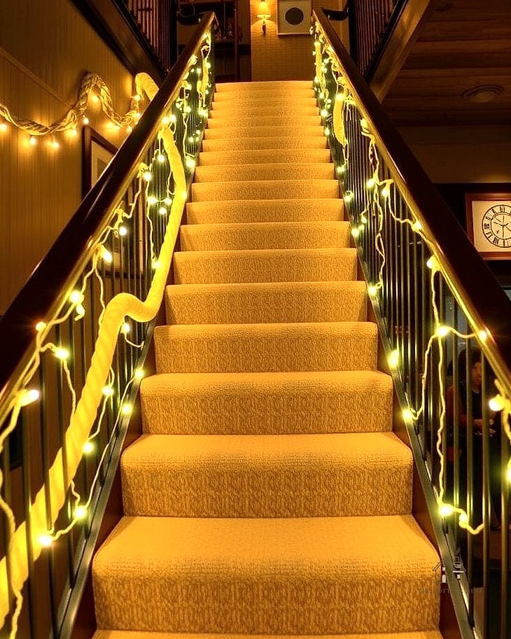 50 Clever Staircase Lighting Ideas for Every Style 7 Rope Lighting Along the Stringer