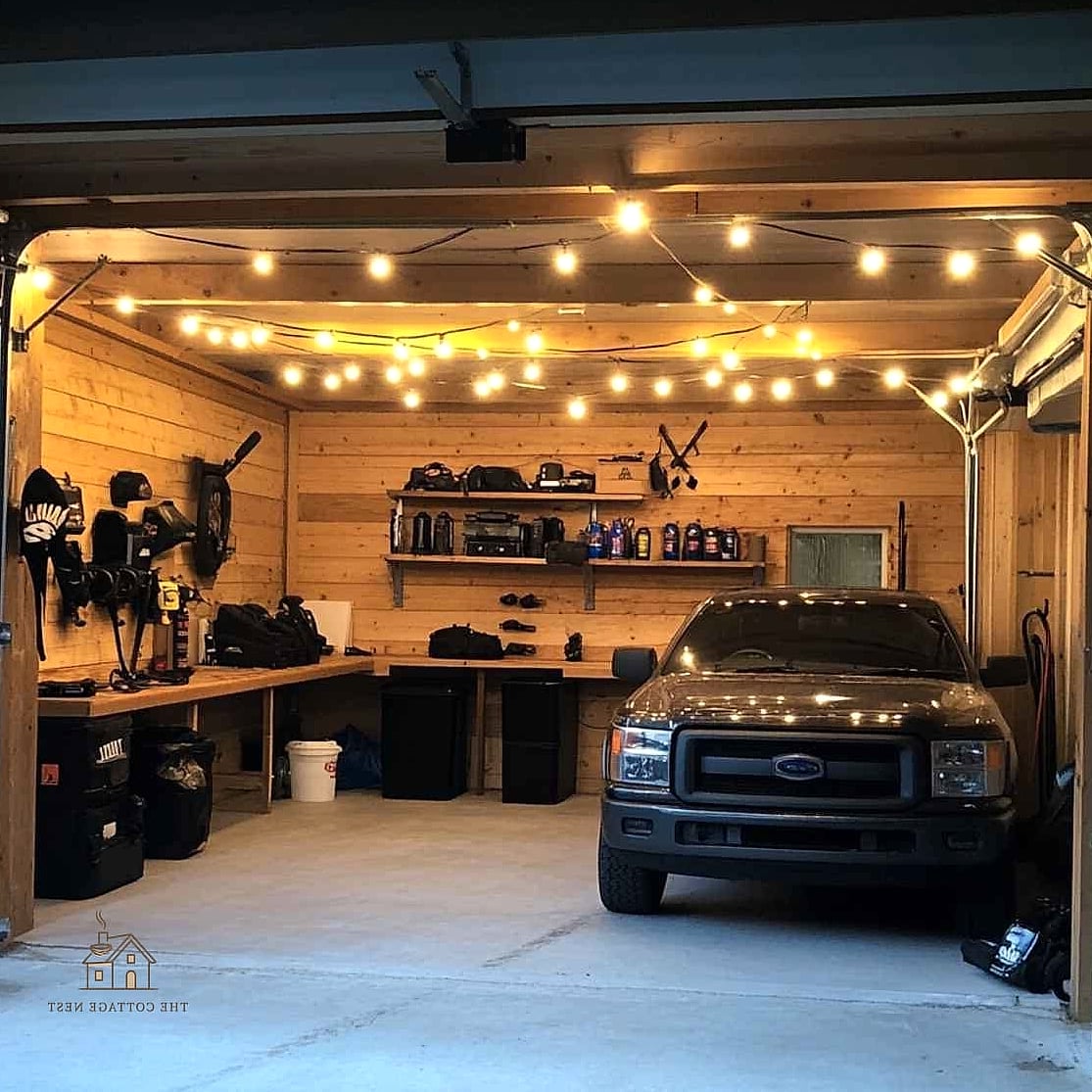 45 Stunning Garage Lighting Ideas You'll Absolutely Love 24 Rope Lighting Along Shelves