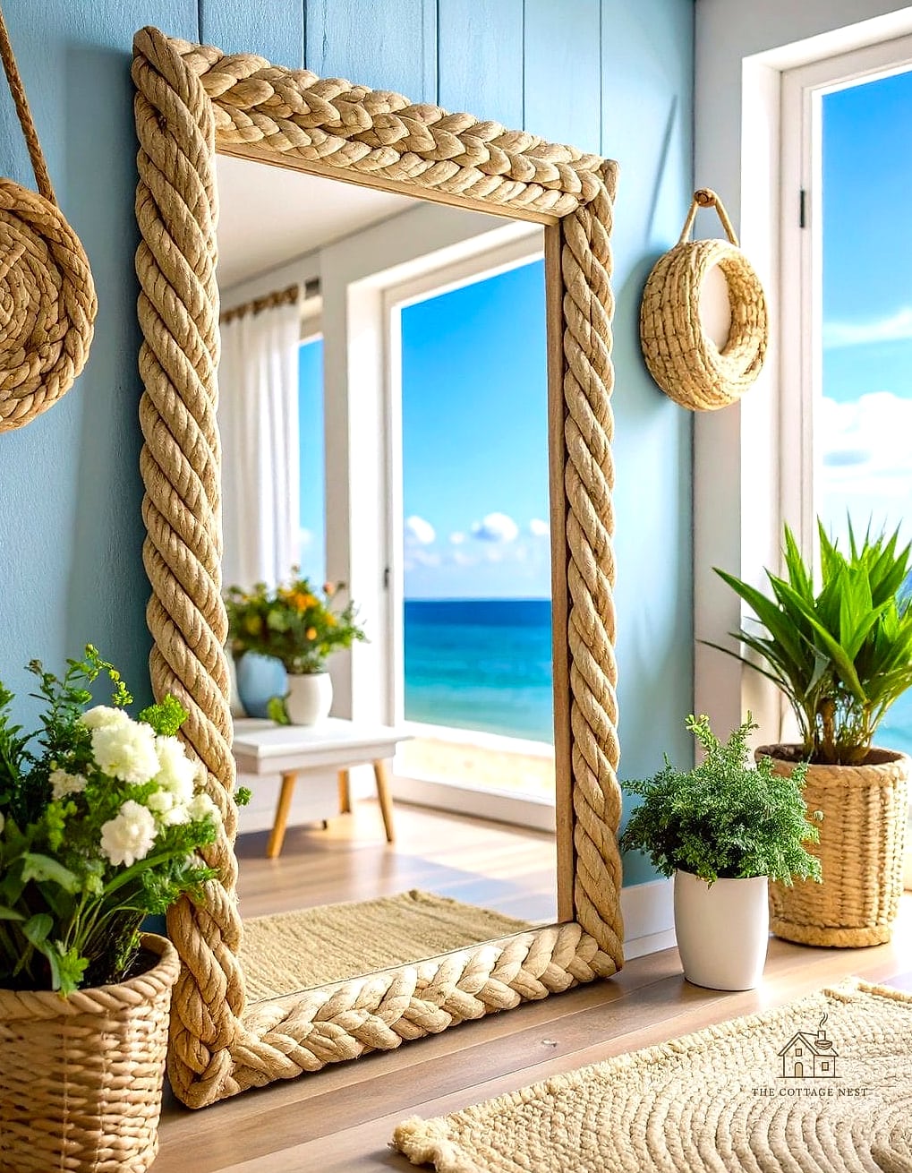 Rope-Wrapped Mirror