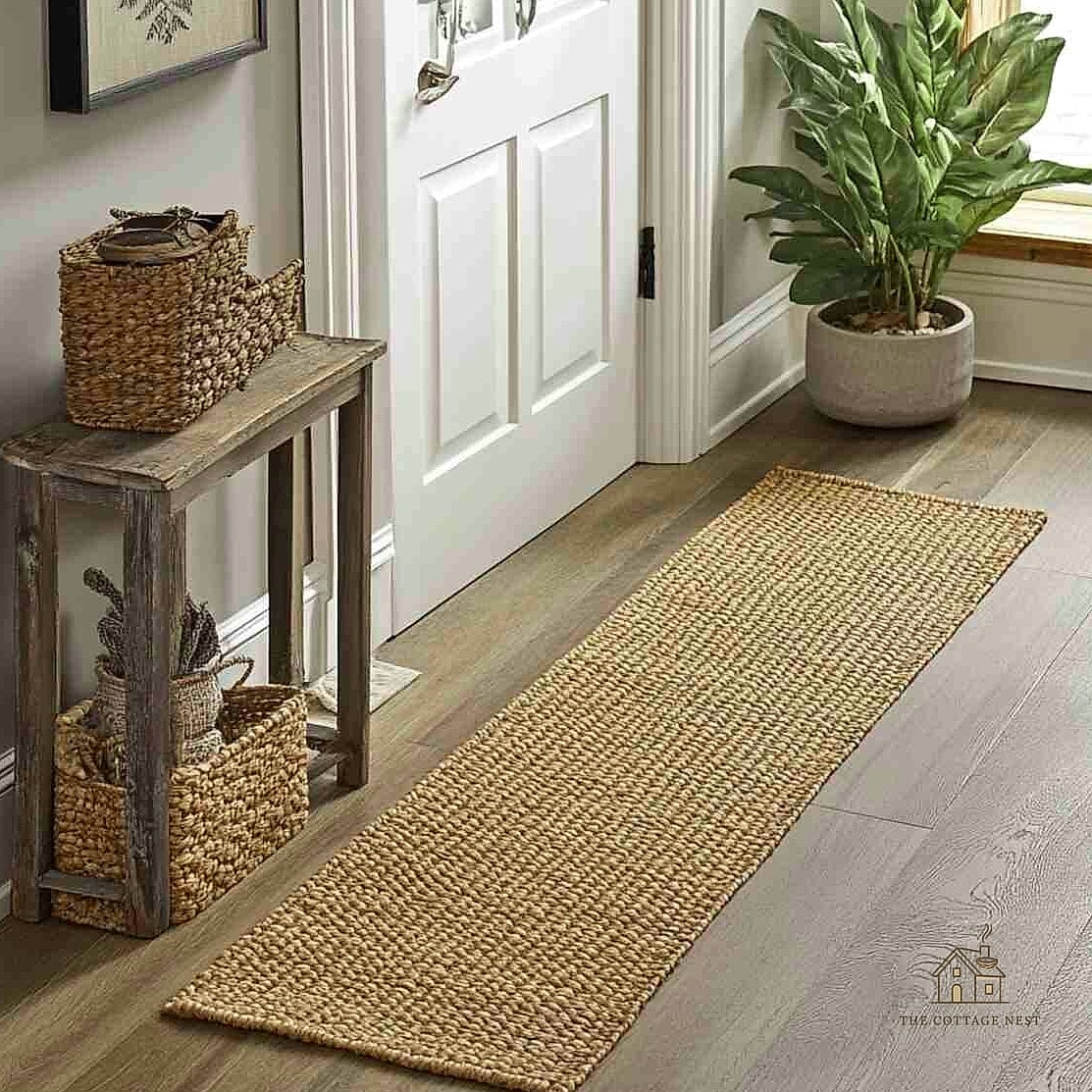 45 Stunning Small Entryway Ideas You'll Absolutely Love 8 A Runner Rug in a Bold Pattern