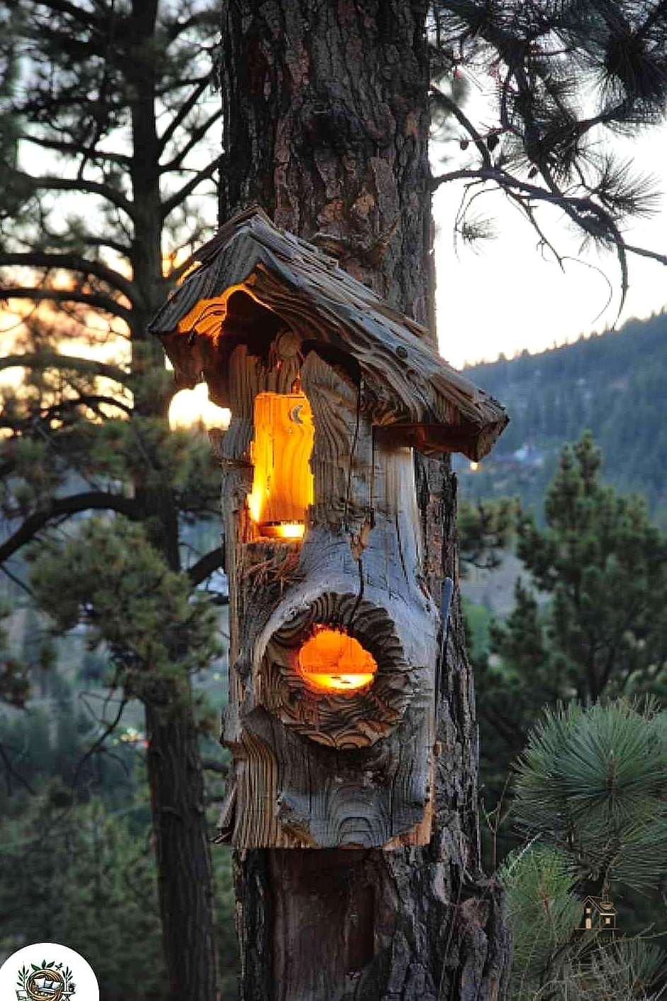 20 Clever Unique Bird Houses for Every Style 18 Rustic Log Cabin House