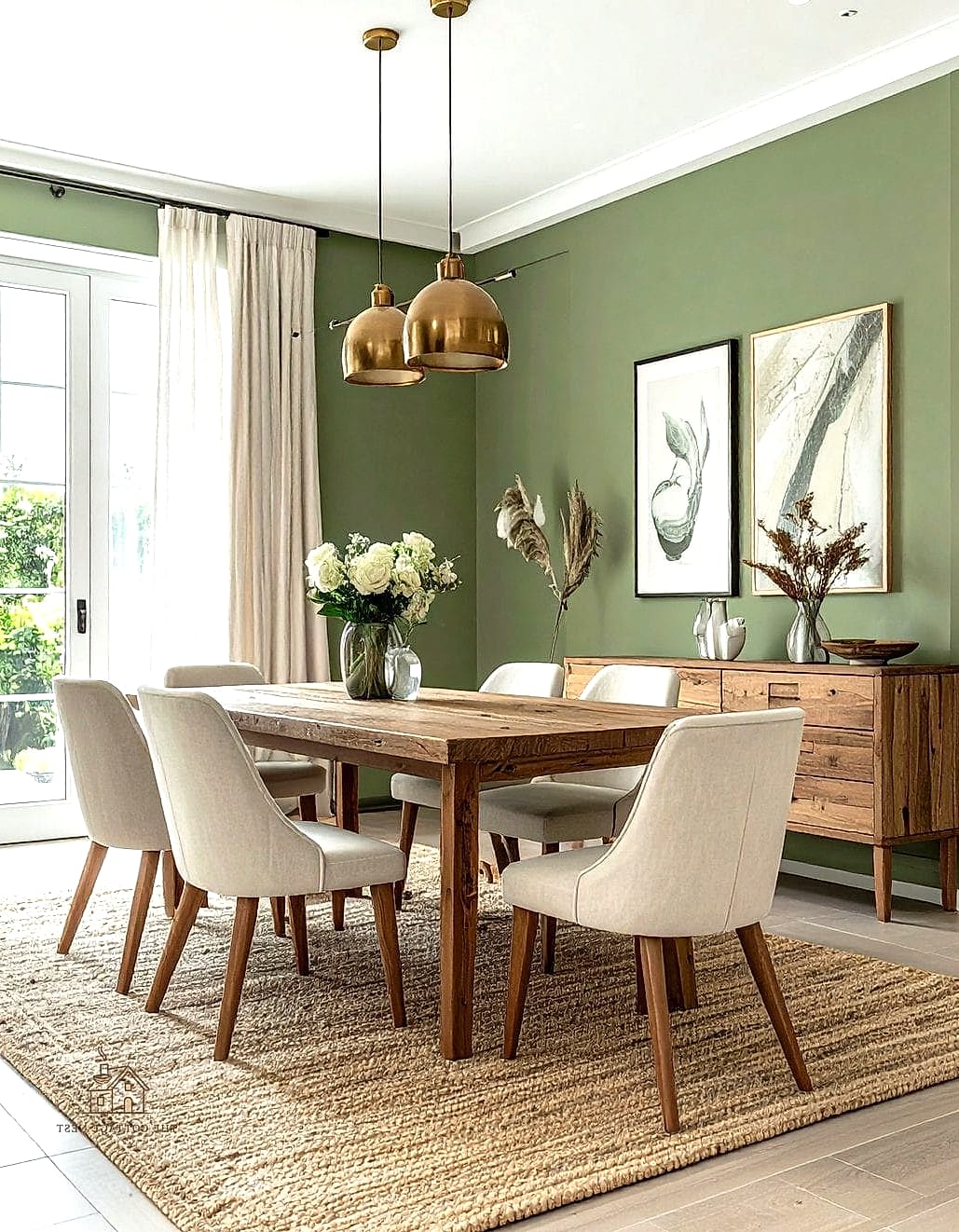 45 Gorgeous Dining Room Paint Color Ideas That Are Totally Doable 8 Sage Green