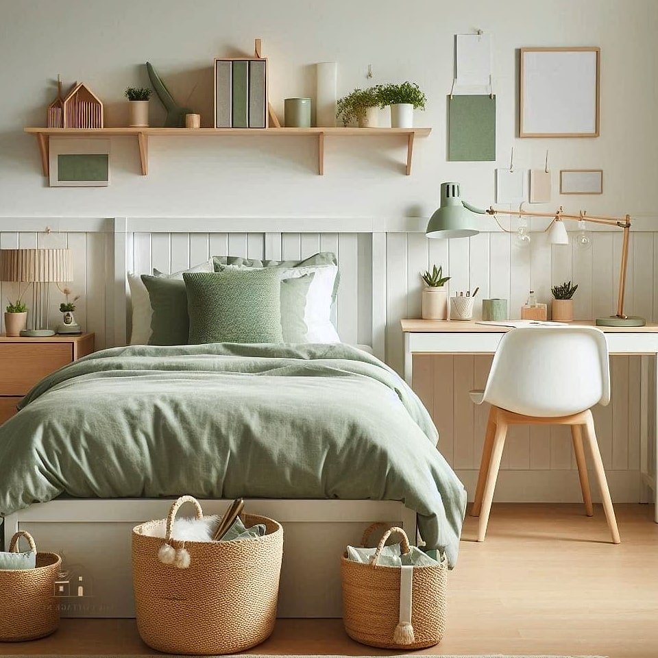 40 Dreamy Green Dorm Room Ideas to Try This Season 35 Sage Green Desk Chair Slipcover
