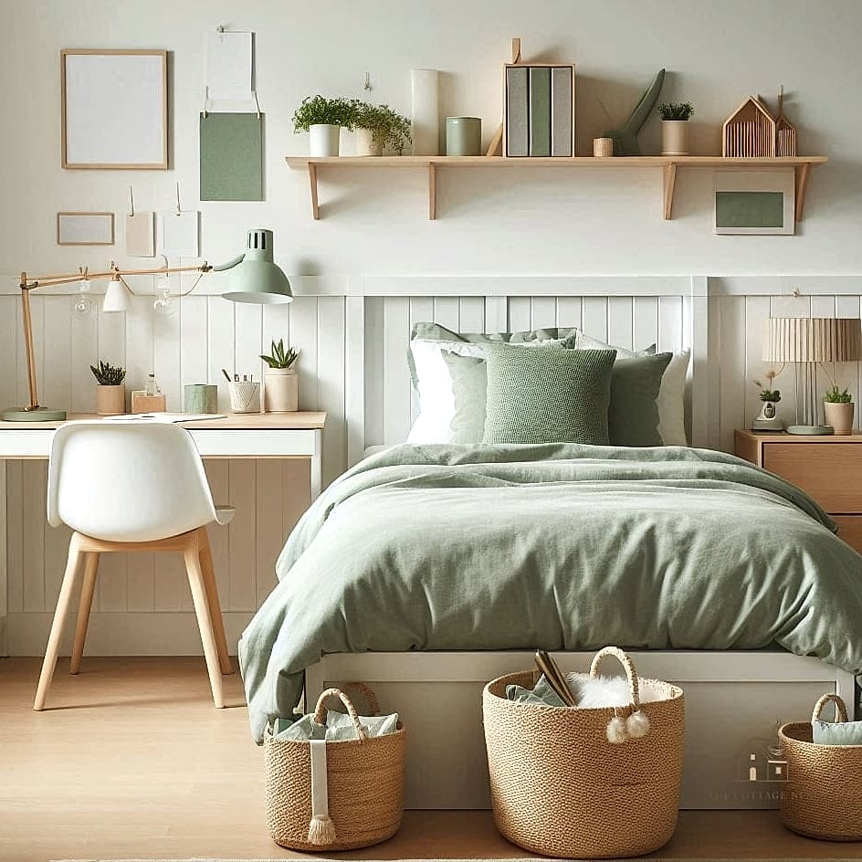 40 Dreamy Green Dorm Room Ideas to Try This Season 41 Sage Green Desk Accessories Bundle