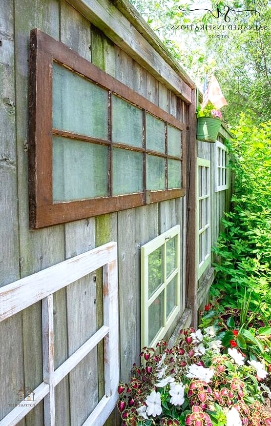 15 Chic Garden Decor Ideas for a Beautiful Home 10 Salvaged Window Frames as Garden Art