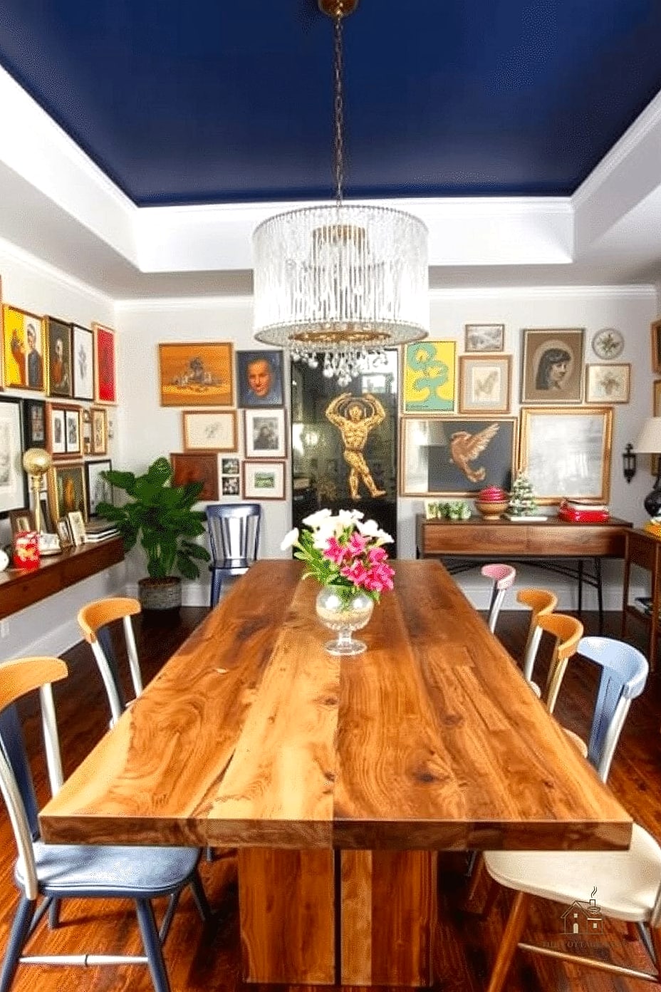 30 Clever Eclectic Dining Room Ideas for Every Style 9 Salvaged Wood Table as the Centerpiece