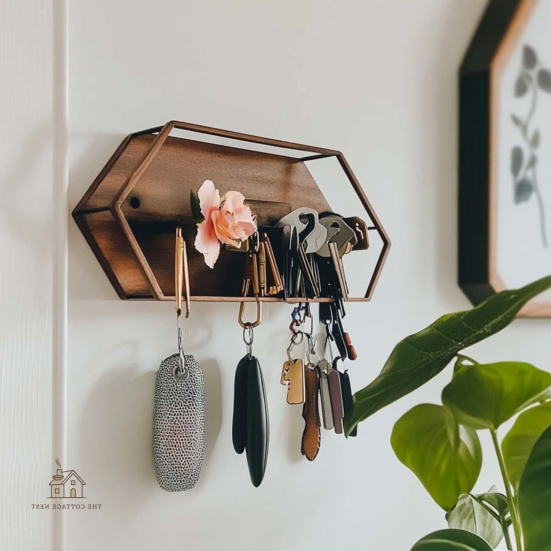 Sconce-Style Key Holder with Lighting
