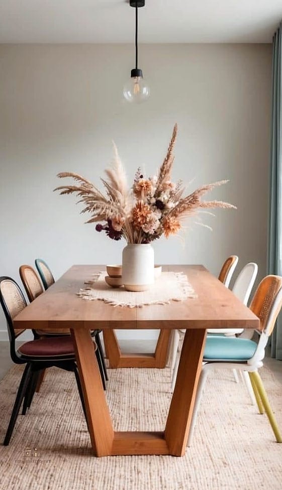 40 Cozy Boho Dining Room Decor Ideas Worth Pinning 34 Sculptural Dried Florals