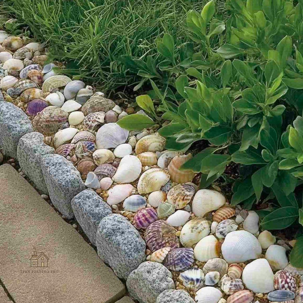 50 Beautiful Garden Border Ideas to Transform Your Space 35 Seashell Border