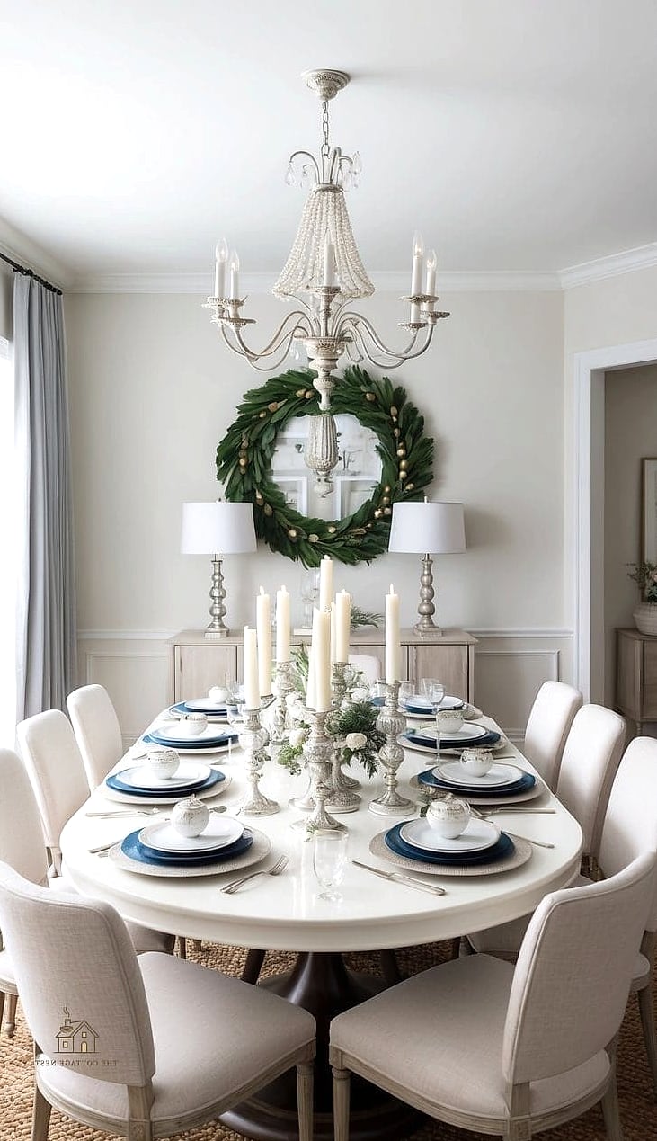 45 Brilliant Dining Room Table Centerpiece Ideas to Copy Right Now 36 Seasonal Ornaments in a Glass Bowl