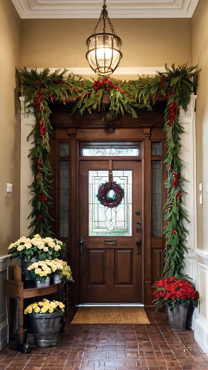 25 Creative Entryway Decor Ideas That Will Inspire You 14 Seasonal Wreaths and Rotating Decor