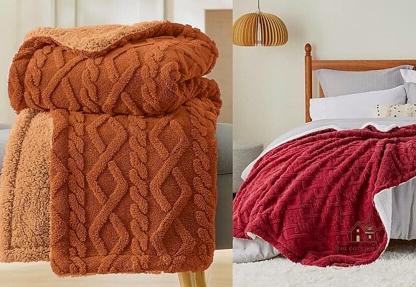 35 Stunning Fall Bedding You'll Absolutely Love 10 Sherpa-Lined Blankets