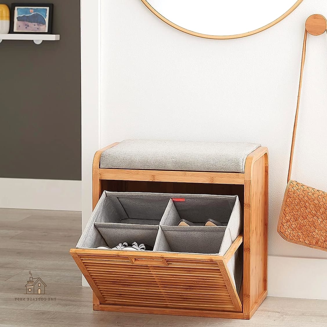40 Amazing Small Entryway Shoe Storage Ideas on a Budget 39 Shoe Storage Bench with Cushioned Top