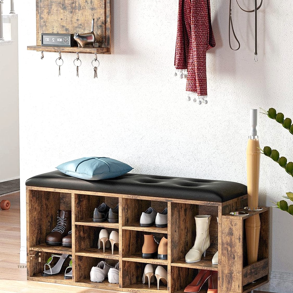 35 Chic Shoe Storage Ideas For Small Garages for a Beautiful Home 15 Shoe Storage Bench With Cubbies