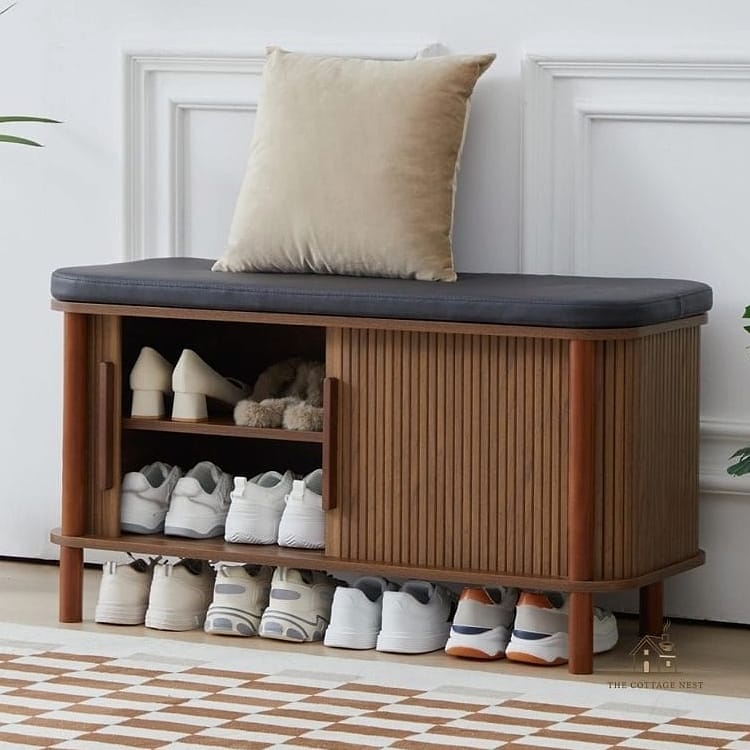 35 Chic Shoe Storage Ideas For Small Garages for a Beautiful Home 26 Shoe Storage Bench With Sliding Lid