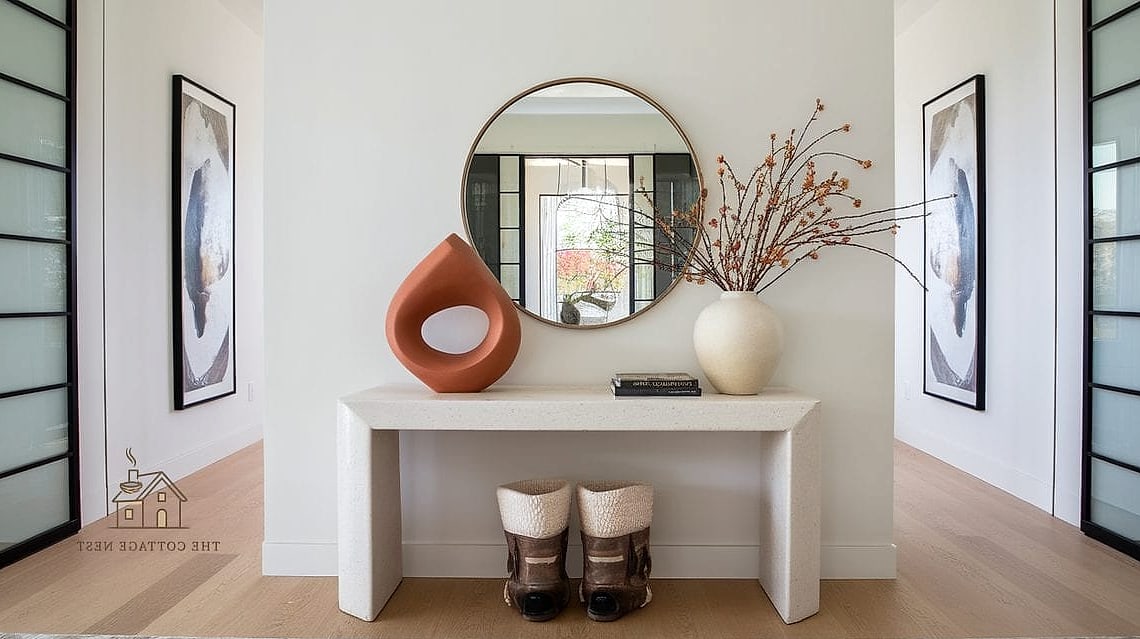25 Chic Entryway Table Decor Ideas for a Beautiful Home 2 A Single Statement Vase with Branches