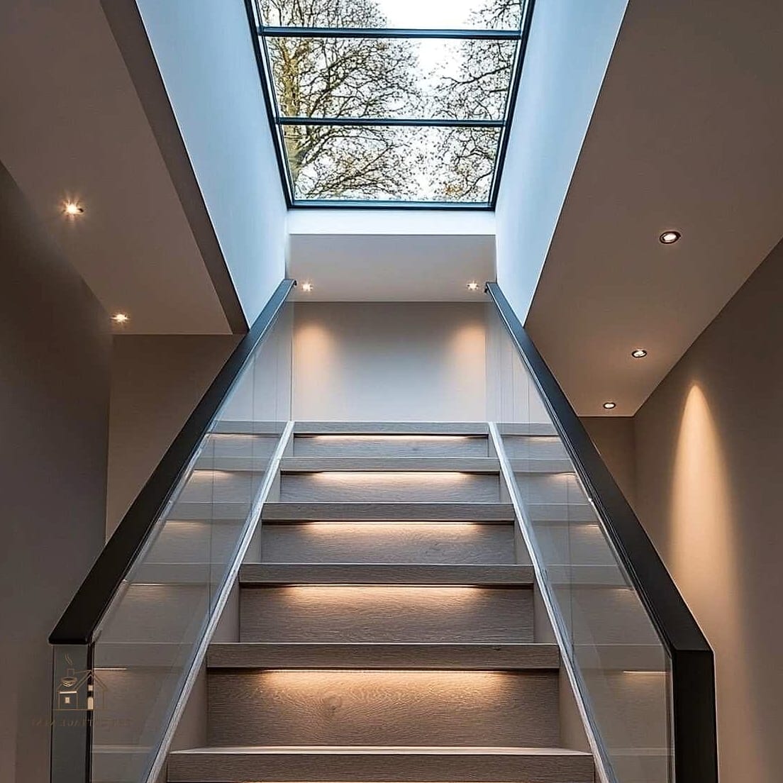 50 Clever Staircase Lighting Ideas for Every Style 8 Skylight Above the Staircase