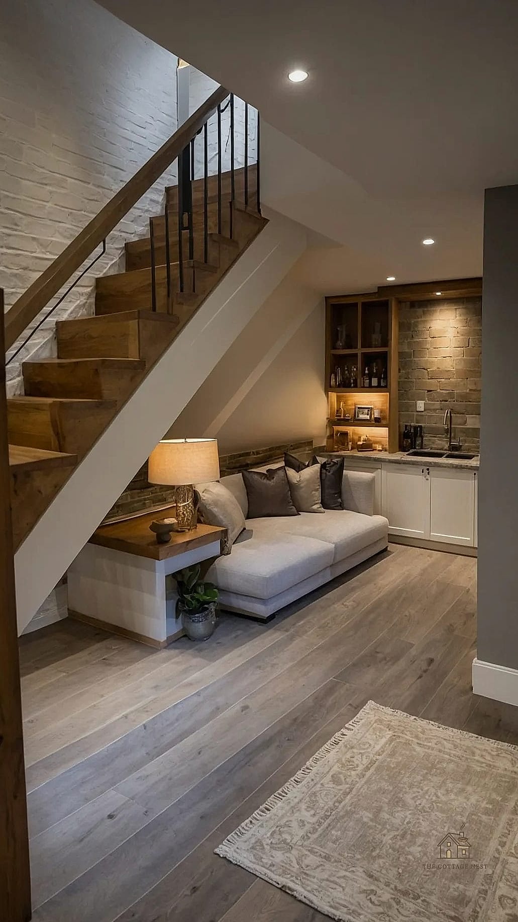 20 Cozy Basement Stairs Ideas Worth Pinning 15 Skylight or Window Well Light Addition