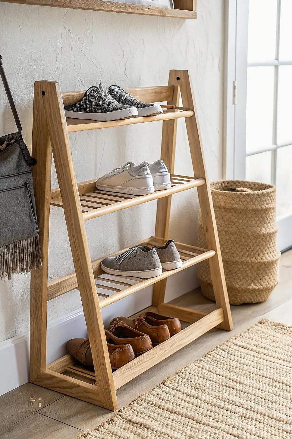 30 Cozy Garage Shoe Storage Ideas Worth Pinning 4 Slanted Shoe Shelves for Better Visibility