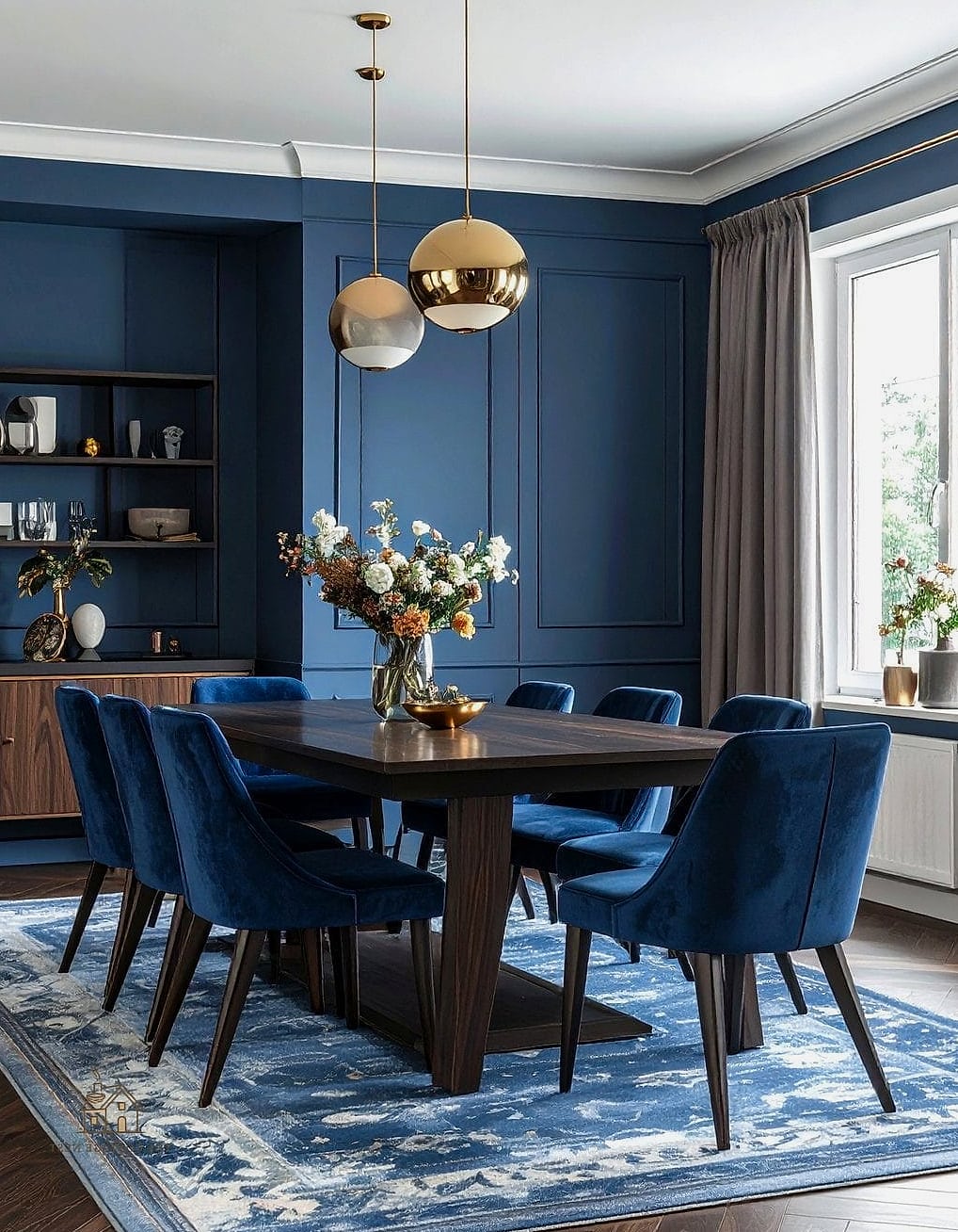 45 Gorgeous Dining Room Paint Color Ideas That Are Totally Doable 16 Slate Blue